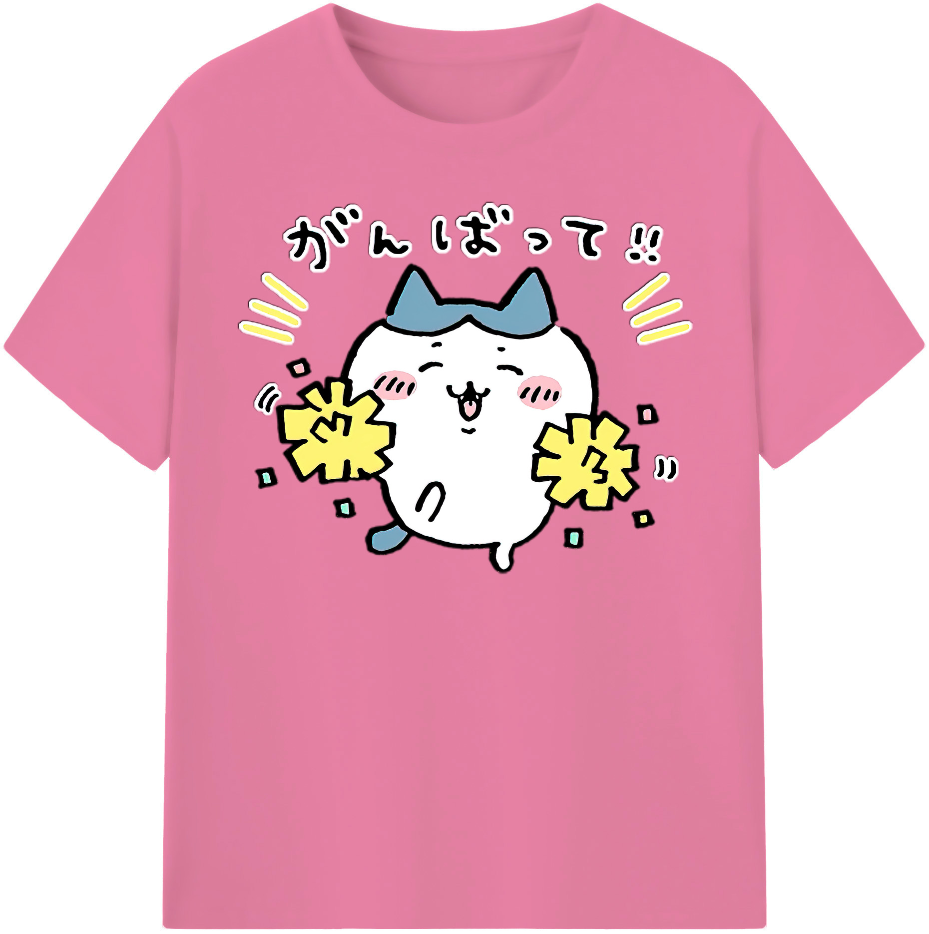 （画像用） ちいかわ ハチワレ Chii-kawa hachiware 綿100％半袖Tシャツ（フロントプリント）